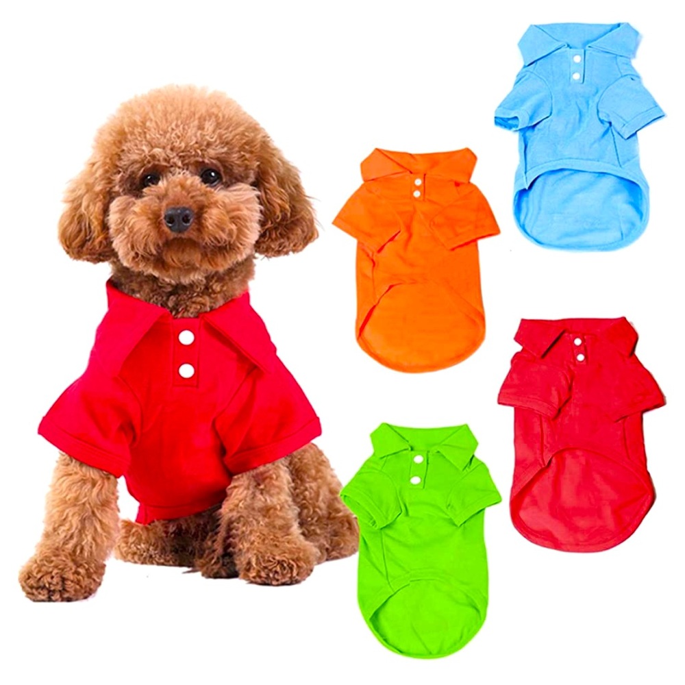 Dog Polo Shirts - 4-pack - Medium
